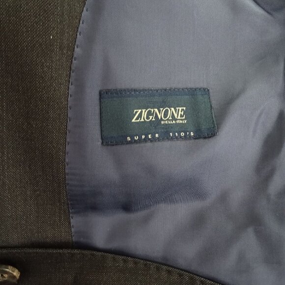 Suitsupply Zignone Napoli 2-Button Wool Suit Jacket Grey Regular Fit Men Size 46 - Picture 6 of 12